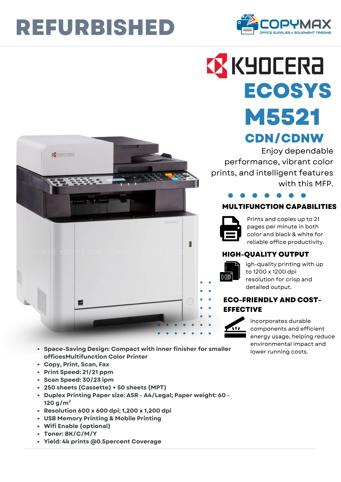 Kyocera Ecosys M5521cdn_cdnw printer for sale manila philippines Kyocera Ecosys M5521cdn_cdnw