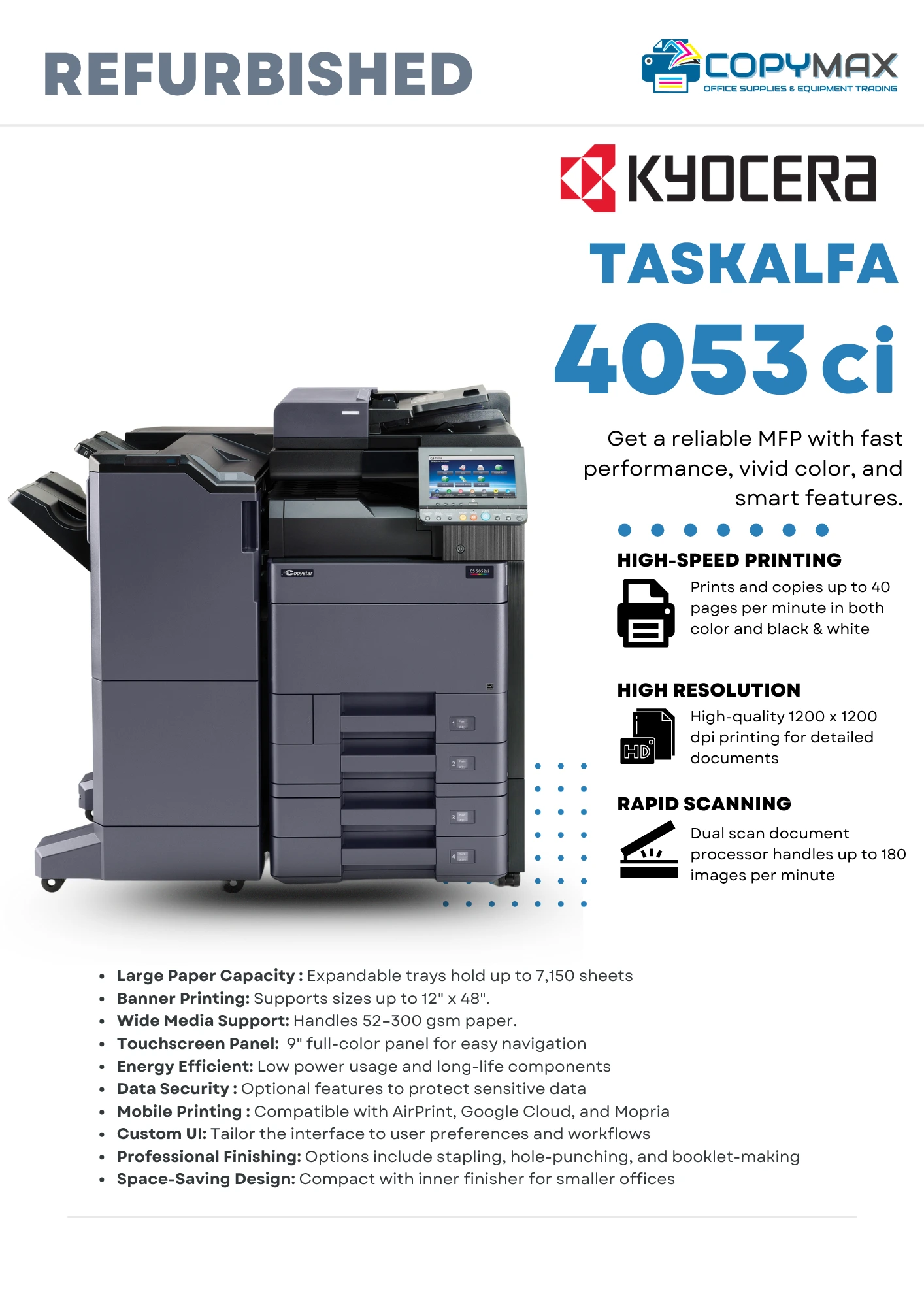 printer for sale manila philippines Kyocera TASKalfa 4053ci